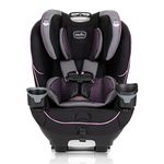 Evenflo EveryFit 4-in-1 Convertible Car Seat Featuring 12-Position Headrest, Two Integrated Cup Holders, Removable Snack Tray, and Machine-Washable Fabric (Augusta Pink)