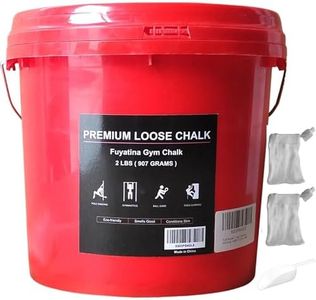 Fuyatina 2LBS Bucket Loose Gym Chalk, Professional Climbing Chalk, Includes 2LBS Premium Chalk Powder 2 Chalk Bags, Multi-Purpose for Rock Climbing Chalk, Gym Chalk, Weight Lifting Chalk Workouts