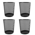 TIED RIBBONS Metal Mesh Big Size Dustbin for kitchen living room office use room small rooms(Set of 4, Black,Metal Mesh)