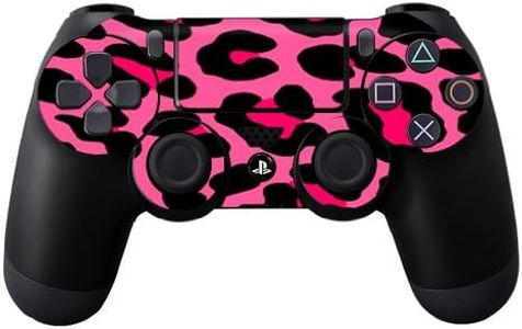 MightySkins Skin Compatible with Sony PS4 Controller - Pink Leopard | Protective, Durable, and Unique Vinyl Decal wrap Cover | Easy to Apply, Remove, and Change Styles | Made in The USA