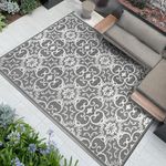Famibay Outdoor Rug Waterproof Large Patio Garden Rugs Reversible Plastic Rugs Portable Picnic Blanket Outdoor Floor Mat for Balcony Deck Backyard Porch Beach BBQ