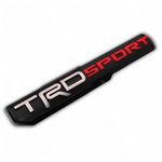 SEMAPHORE® 3D Premium TRD Sport Car Emblem Front Fender Auto Door Logo Badge Decals Black & Red Compatible with Marutee Wagon R Stingray