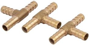 MAXAIR Brass Barb Type Tee Jointer 3 Ways Connector Pack Of 3 Pcs (10mm or 3/8")