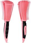 BESTOOL Hair Brush, Pro Detangle Hair Brush, Detangling Brush for Natural Black Curly Hair Afro 3/4abc Texture, Faster and Easier Detangle Wet or Dry Hair (Pink)