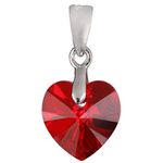 Ananth Jewels 925 Silver BIS Hallmarked Valentine Heart Pendant Chain for Girls RED