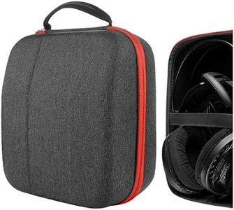Geekria Shield Headphones Case Compatible with Audio-Technica ATH-AD700X, ATH-AD500X, ATH-AD900X Case, Replacement Hard Shell Travel Carrying Bag with Cable Storage (Dark Grey)