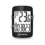 COOSPO Bike Computer GPS BC26, Bike Speedometer Wireless Cycling Odometer with Automatic Backlight Screen, Waterproof GPS Bicycle Computer sync with Strava, 20H Battery Life, Max Speed Warning