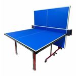 MUNDET WALA ‎Classic Action Wood Table Tennis Table w/Both Side Laminated & Wheels w/Lock (TT Table Net + 2 TT Table Racket & 2 Stiga Balls) (18 mm Top Thickness Action Model)