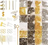 DIY Crafts 50 Gram, KC Gold, 50 Gram, Earring Hooks for Jewelry Making Earring Making Kit Earring Hook Earring Kit Making Earrings Mixed Co(50 Gram, KC Gold)