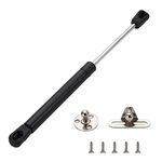 Chibery (2 Pack) 100N/22LB Hydraulic Soft Open 10 inch Gas Strut for Cabinets, Gas Hydraulic Springs, Lift Support, Soft Shock, Piston Pneumatic, Lid Stay for Overhead Cabinet, Cupboard Hinge (Black)