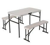 LIFETIME 80352 42 in (107 cm) Recreation Folding Table Set - Almond