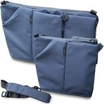 ANVI ORIGINAL Vesty3.0 anti-theft 16 inch laptop messenger bag that transform into iPad size crossbody sling bag daypack, Blue, M size