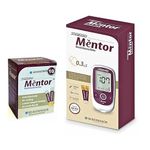 STANDARD Mentor Digital Blood Glucose Meter for self Diabetes testing monitor machine with complete medical device Kit - Glucometer (Magenta)