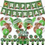 KRANX SuperBowl Party Decorations - NFL Football Party Decorations, Football Party Supplies Kit, Birthday Party Decoration, with Ballons Cake Toppers Banners, Happy Super Bowl Sunday（40 pcs）