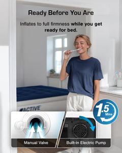 Active Era Single Inflatable Mattress – Air Bed with Built-In Pump