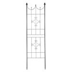OUTOUR Larger Garden Trellis Plant Support Wire Lattice Grid Panel Stake Fence, 70"x20", for Climbing Plants, Potted Vines Vegetables Vining Flowers Ivy Roses Clematis, Lawn Backyard Patio, Black