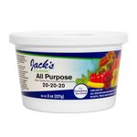 JR Peters J R Peters Jacks Classic 20-20-20 All Purpose Fertilizer, 8-Ounce