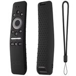 Oboe Silicone Tv Remote Cover Compatible with Samsung Smart Tv Remote BN59-01312A QLED 8K 4K Smart TV Remote Protective Case with Remote Loop (Black) [Remote NOT Included]