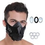 FDBRO Sports Mask Pro Workout Mask Fitness,Running,Resistance,Cardio,Endurance Mask for Fitness Training Sport Mask with Filter Cotton (M)