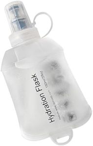 WILDREEDS 150ml Soft Flask, TPU Collapsible Soft Water Bottle for Hydration Pack, Running Vest, Folding Water Bottle for Hiking Cycling Climbing-1Pcs, White