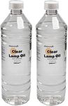 CLEARCRAFT SMOKELESS, ODOURLESS CLEAR LAMP OIL - 2 X 1 LITRE - FREE FUNNEL INCLUDED.