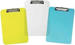 Bantex A4 Clipboard, Single Unit, Random Colour, Tansparent; Spring Clip