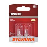 SYLVANIA - 168 Long Life Miniature - Bulb, Ideal for Interior Lighting - Map, Dome, Trunk, Cargo and License Plate (Contains 2 Bulbs)