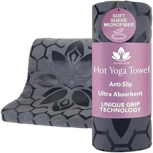 Yoga Towels for Hot Yoga, Non Slip and Long Clever Towel Provides Grip with Unique Two-Sided Design, Microfiber is Absorbant and Lightweight with Moisture Wicking Properties