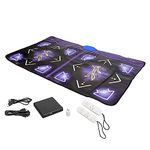 Double Dance Mat, Computer and TV Dual Use, Non Slip Dance Pad with 160 Games and 100 Music Tracks, Dance Mixer Rhythm Step Play Mat Support TF Card, Update Music (US Plug)