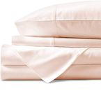 CCWB 100% Egyptian Cotton Bed Sheets 750 Thread Count Sateen Finish Luxuries Hotel Quality (Ivory, Customize - 4 Pieces Sheet Set)