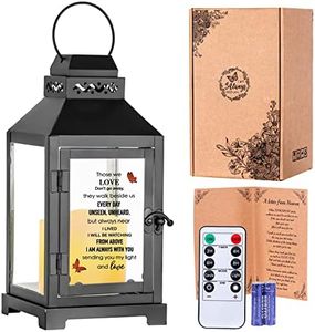 Sympathy Gift Memorial Lantern with Flickering Candle Remote Control Memorial Gift for Loss of Loved One-Those We Love Don't Go Away