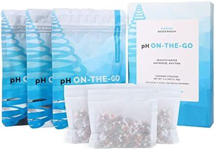 Invigorated Water pH On-The-Go Portable Alkaline Water Filter - Alkaline Water Pouch for Water Bottle Filter - High pH Water Filter Bag for Pure Drinking Water - 98 litres /26 Gallons (3-Pack)