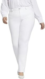 NYDJ Women's Plus Size Marilyn Straight Leg Jean, Optic White, 20W
