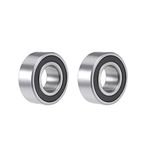 uxcell 3206-2RS Angular Contact Ball Bearing 30x62x24mm Sealed Bearings 5206-2RS 2pcs