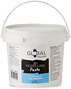 Global Colours 3D Modelling Paste - Professional Gel Mediums | Artist Paints (1 Litre)