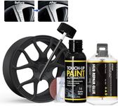 XTryfun Matte Black Rim Touch Up Paint, Rim Repair Kit Curb Rash, Wheel Touch Up Paint for Quickly Fix Rim Scratches, Chips, Curb Rashes and Surface Damage