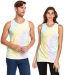 DARESAY Tie Dye Tank Tops for Women & Men, Trendy Sleeveless Tank Top Clothing Tee Shirts for Summer, Beach, Workout