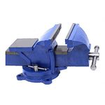 KATSU Bench Vice 4 Inch 100mm 5kg, Heavy Duty 360 Degree Swivel Base Lathe Milling Machine Table Workbench Clamp for Mechanics and Engineers 402341