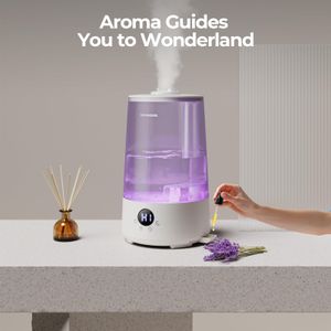 Homvana 3.6L Cool Mist Humidifier – Grey, Large Room Air Moisturizer