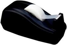 Scotch Deluxe Desktop Tape Dispenser, Black, for 1 Inch Core Tapes (C-40)