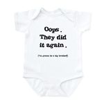 CafePress - Oops! Big Brother Infant Creeper - Cute Infant Bodysuit Baby Romper Cloud White