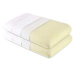 The White Willow Pillow Set of 2 Orthopedic Memory Foam Extra Large King Big Size Neck & Back Support Bed Pillow for Sleeping (27" L x 17" W x 5" H Inches)- Off White