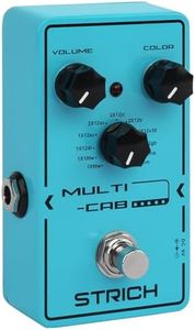 STRICH MULTI-CAB Digital Speaker Cabinet Simulation Pedal for Electric Guitar, 11 Modes, Compact Mini Unit, True Bypass, Volume, Tone, Cabinet Simulation, 9V DC, Baby Blue