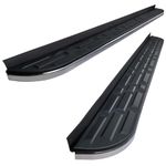 TAC Black Cobra Running Boards Side Steps Fit 2020-2024 KIA Telluride SUV Step Rails Nerf Bars Aluminum City Exterior Off-Road Accessories (2pcs)