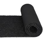 lesolar 8' x 2' Black Mulch Mat, Recycled Rubber Mulch Mat Garden Barrier Garden Edging Border Mat Rubber Mulch for Landscaping Outdoor