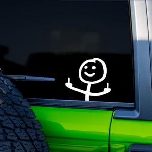 GRITKULTURE Fuck You Funny Meme Decal Large Vinyl Sticker for Cars, Trucks, Windows Middle Finger (#2)