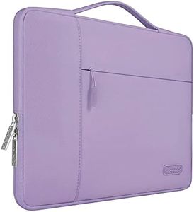 MOSISO Laptop Sleeve Compatible with MacBook Air/Pro, 13-13.3 inch Notebook, Compatible with MacBook Pro 14 inch M3 M2 M1 Chip Pro Max 2023-2021, Polyester Multifunctional Briefcase Bag, Purple