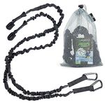 Gradient Fitness 2 Pack Kayak Paddle Leash, 5-8 Feet Stretchable Paddle Strap with Carabiner Secure Leash Lanyard Rope for SUP Kayak Canoe Paddle Fishing Pole Rod