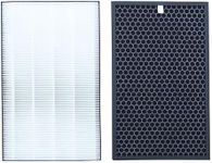 LRFDRESS FZ-F50HFE/U FZ-F50DFE Air Purifier Replacement Filter Set Compatible with Sharp FPK50UW FP-K50UFP-J40 FP-JM40 FP-G50 FP-GM50 Air Purifiers, Part FZ-K50HFU FZ-K50DFU,H13 HEPA/Carbon Filter