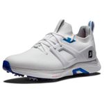 FootJoy Men's Hyperflex Golf Shoe, White Blue Pink, 6 UK